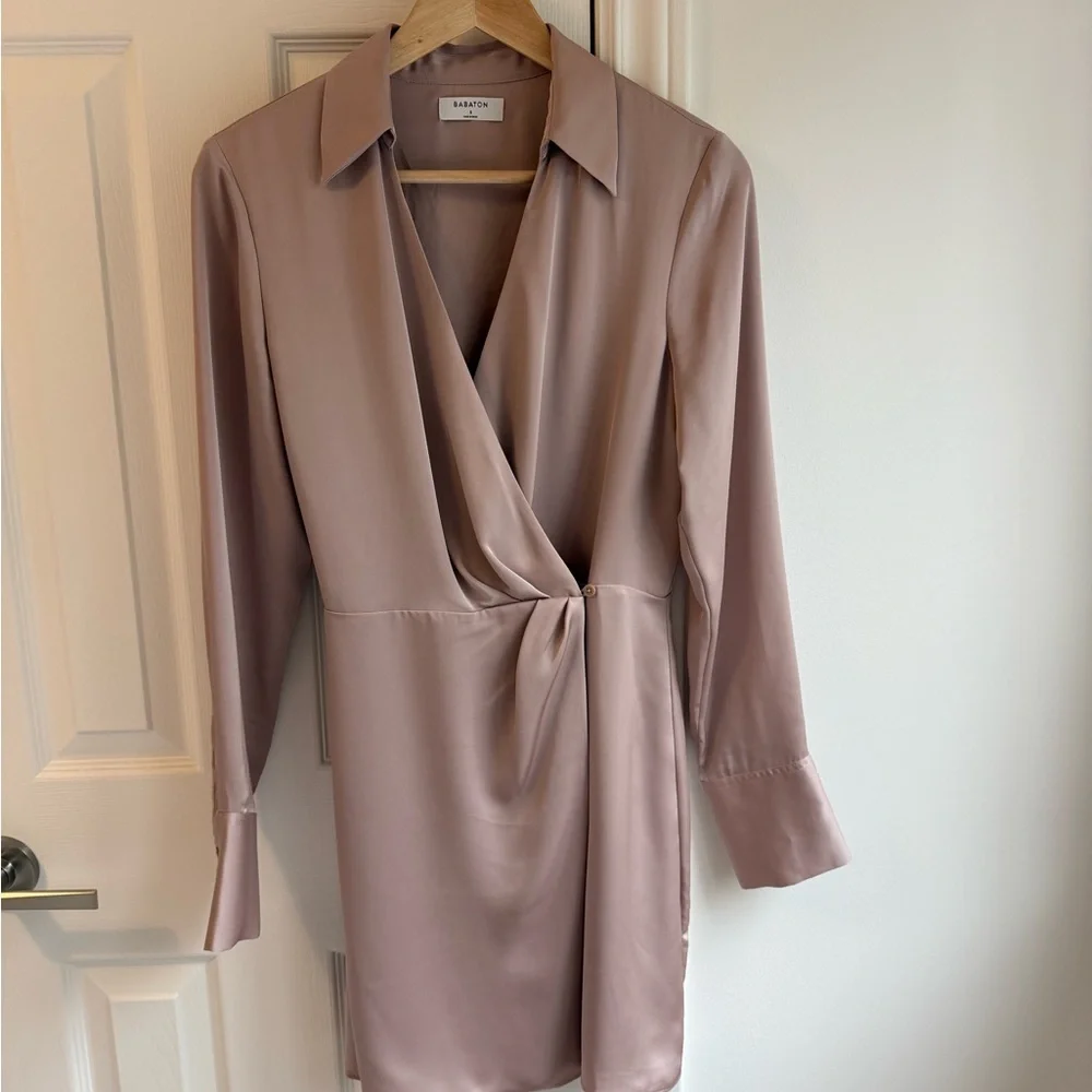 Aritzia Babaton Larchmont Satin Dress - Picture 2 of 5